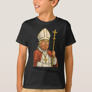 Make Vatican Great Again Lustiger Papst Trump Retr T-Shirt