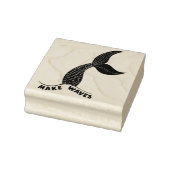 Make Waves Mermaid Tail Inspirational Art Stamp Gummistempel (Stempel)