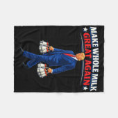 Make Whole Milk Great Again Trump _1 Fleecedecke (Vorderseite (Horizontal))