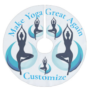 Make Yoga Great Again Thunder_Cove Polyester Weihnachtsbaumdecke