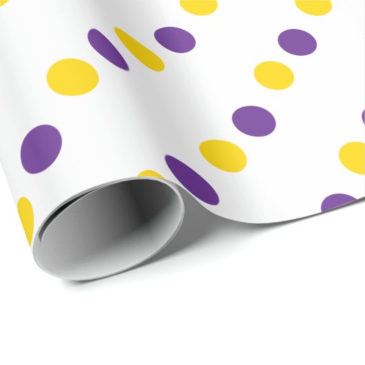 Make Your Gift Glow in Royal Purple & Gold Geschenkpapier (Rolleneckpunkt)