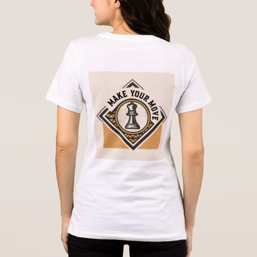 Make Your Move – Chess Piece Design Tri-Blend Shirt (Rückseite)