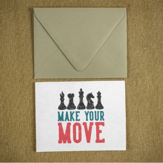 Make your Move Chess Piece Postkarte
