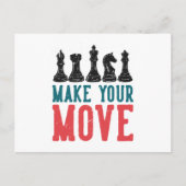 Make your Move Chess Piece Postkarte (Vorderseite)