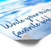 Make Your Own Bible or Christian Quote Blue Heaven Poster (Ecke)