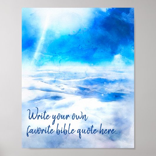 Make Your Own Bible or Christian Quote Blue Heaven Poster (Vorne)