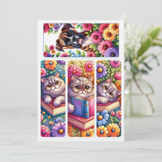 Make Your Own Bookmarks Add Name DIY Activity Menükarte (Stehend Vorderseite)