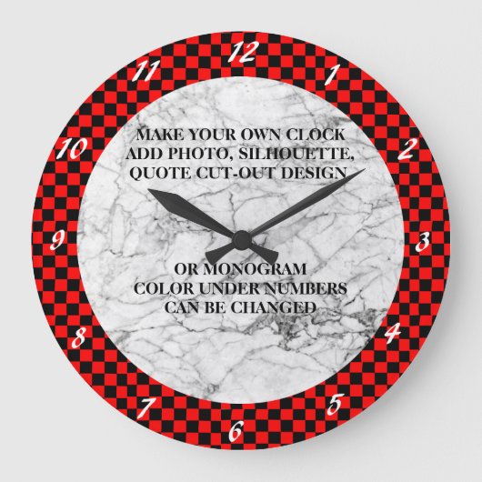 MAKE YOUR OWN CLOCK GROßE WANDUHR (Vorderseite)