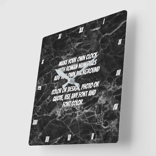 MAKE YOUR OWN CLOCK QUADRATISCHE WANDUHR (Winkel)