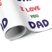 Make your own custom I Love you Dad Geschenkpapier (Rolleneckpunkt)