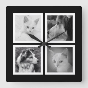 Make Your Own Four Instagram Photo Square Clock Quadratische Wanduhr