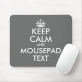 Make your own funny gray keep calm mouse pad mousepad (Mit Mouse)