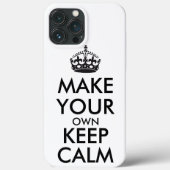 Make your own keep calm - black  Case-Mate iPhone hülle (Rückseite)