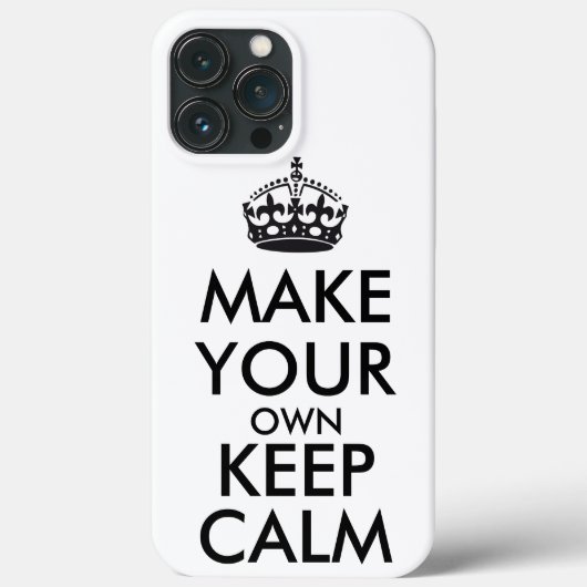 Make your own keep calm - black Case-Mate iPhone hülle (Rückseite)