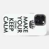 Make your own keep calm - black  iPhone hülle (Rückseite (Horizontal))