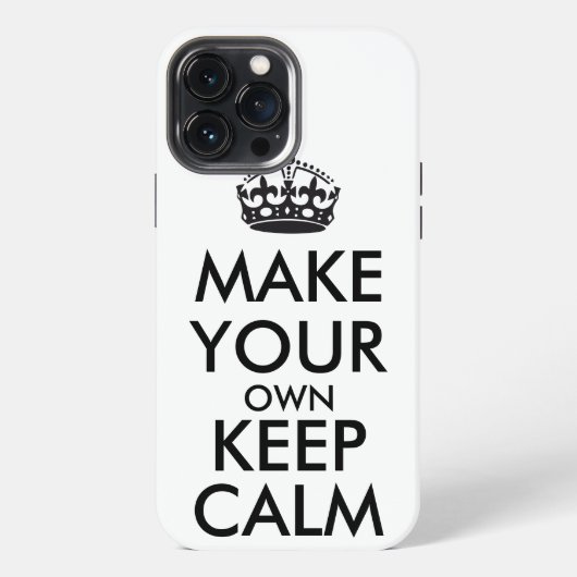Make your own keep calm - black  iPhone hülle (Rückseite)