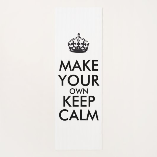 Make your own keep calm - black poster yogamatte (Rückseite)