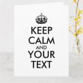 Make Your Own Keep Calm Giant Cards Template Karte (Gelbe Blume)
