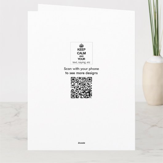 Make Your Own Keep Calm Giant Cards Template Karte (Rückseite)