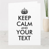 Make Your Own Keep Calm Giant Cards Template Karte (Vorderseite)