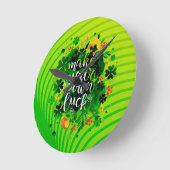 Make your own luck! Acrylic Wall Clock Runde Wanduhr (Winkel)
