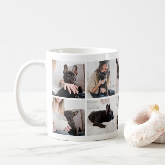 Make Your Own Pet Photo Collage Kaffeetasse (Mit Donut)