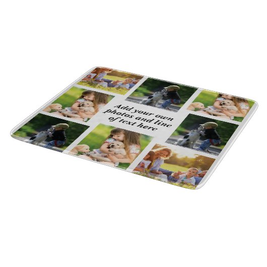 Make your own photo collage and text  schneidebrett (Ecke)