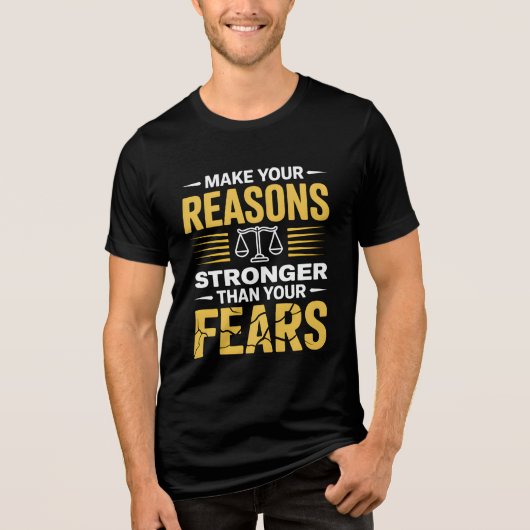 MAKE YOUR REASONS STRONGER THAN YOUR FEARS  Tri-Blend SHIRT (Vorderseite)