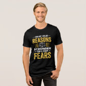 MAKE YOUR REASONS STRONGER THAN YOUR FEARS  Tri-Blend SHIRT (Vorderseite voll)