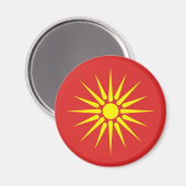 Makedonia-Flagge Magnet (Vorderseite/Rückseite)