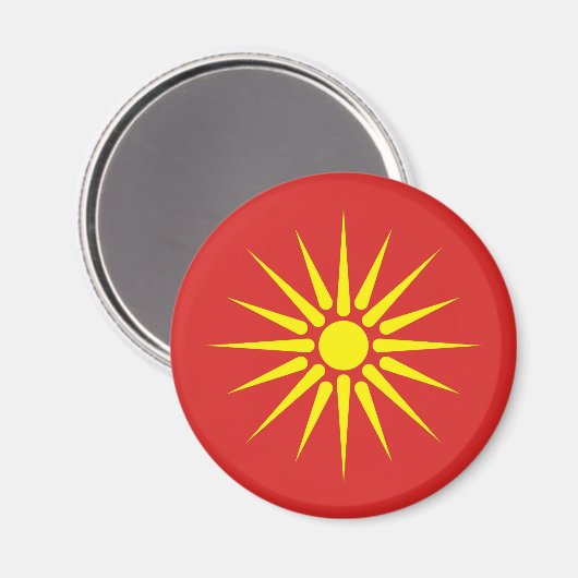 Makedonia-Flagge Magnet (Vorderseite/Rückseite)