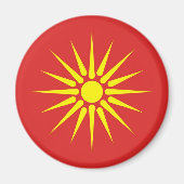 Makedonia-Flagge Magnet (Vorne)