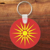 Makedonia-Flagge Schlüsselanhänger (Vorderseite)