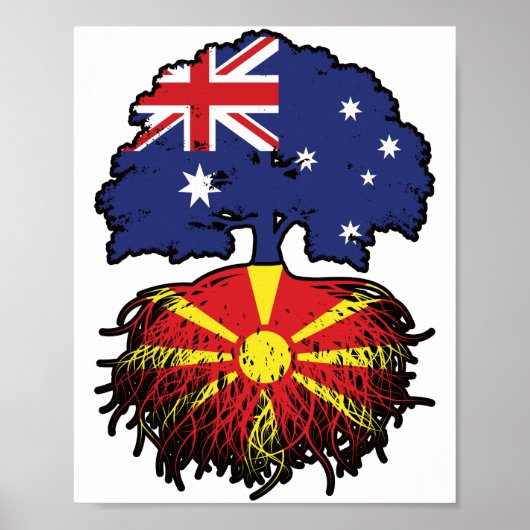 Makedonien Australischer Tree Poster (Vorne)