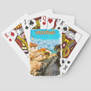 Makedonien Balkan Watercolor Travel Spielkarten