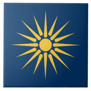 Makedonien-Flagge auf Fliese