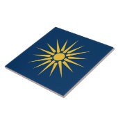 Makedonien-Flagge auf Fliese (Seite)