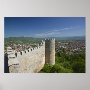MAKEDONIEN, Ohrid. Burg Car Samoil / Poster