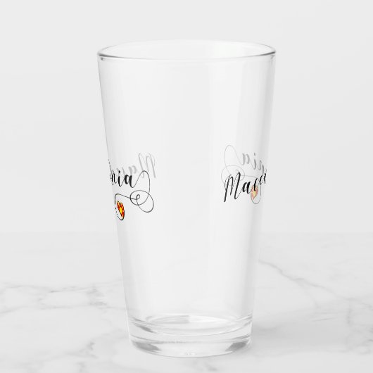 Makedonische Flag Herzdesign, Mazedonien Glas (Rechts)