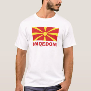 Makedonische Flagge - T - Shirt