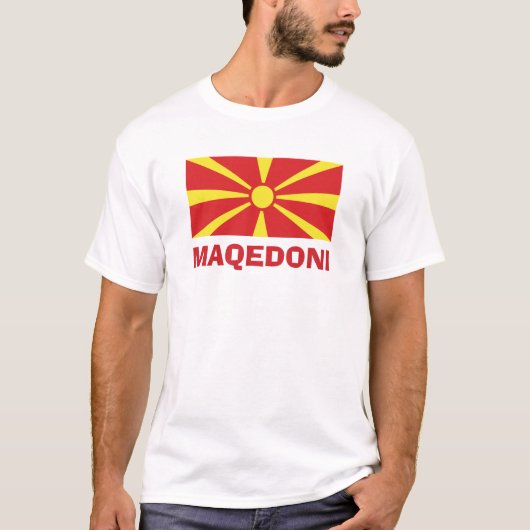 Makedonische Flagge - T - Shirt (Vorderseite)