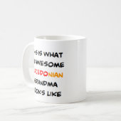 Makedonische Oma, phantastisch Kaffeetasse (Vorderseite Links)