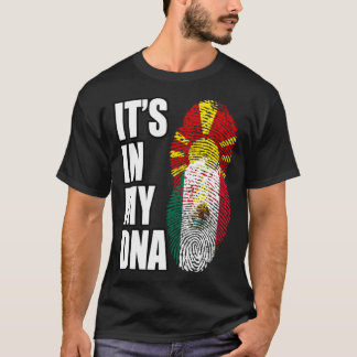 Makedonische und mexikanische DNA-Flagge für das M T-Shirt