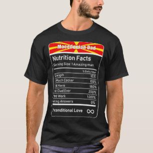 Makedonische Vater Ernährung Fakten Vatertag Gesch T-Shirt
