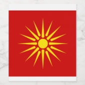 Makedonische Weinflasche Weinetikett (Einzelnes Label)