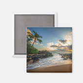 Makena Beach Cove Sunset Magnet (Vorderseite/Rückseite)