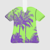 Makena Beach Hawaiian Sketchy Palms Aloha Shirt Ornament (Rückseite)