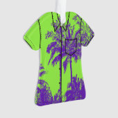 Makena Beach Hawaiian Sketchy Palms Aloha Shirt Ornament (Vorderseite)