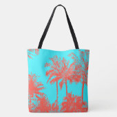 Makena Beach Hawaiian Sketchy Palms Beach Bag Tasche (Rückseite)