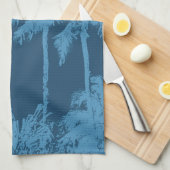 Makena Beach Hawaiian Sketchy Palms Geschirrtuch (Viertel Falte)